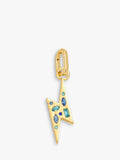 frkl crystal lightning bolt charm gold blue, UK version