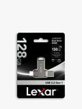 Lexar 128GB dual drive USB flash drive (British brand)