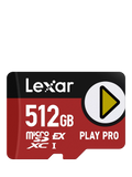 Lexar PLAY PRO microSDXC 512GB memory card, UK version