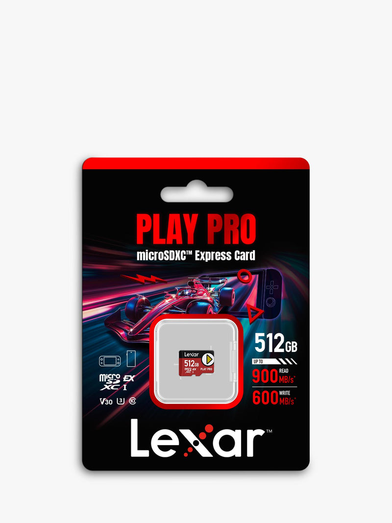 Lexar PLAY PRO microSDXC 512GB memory card, UK version