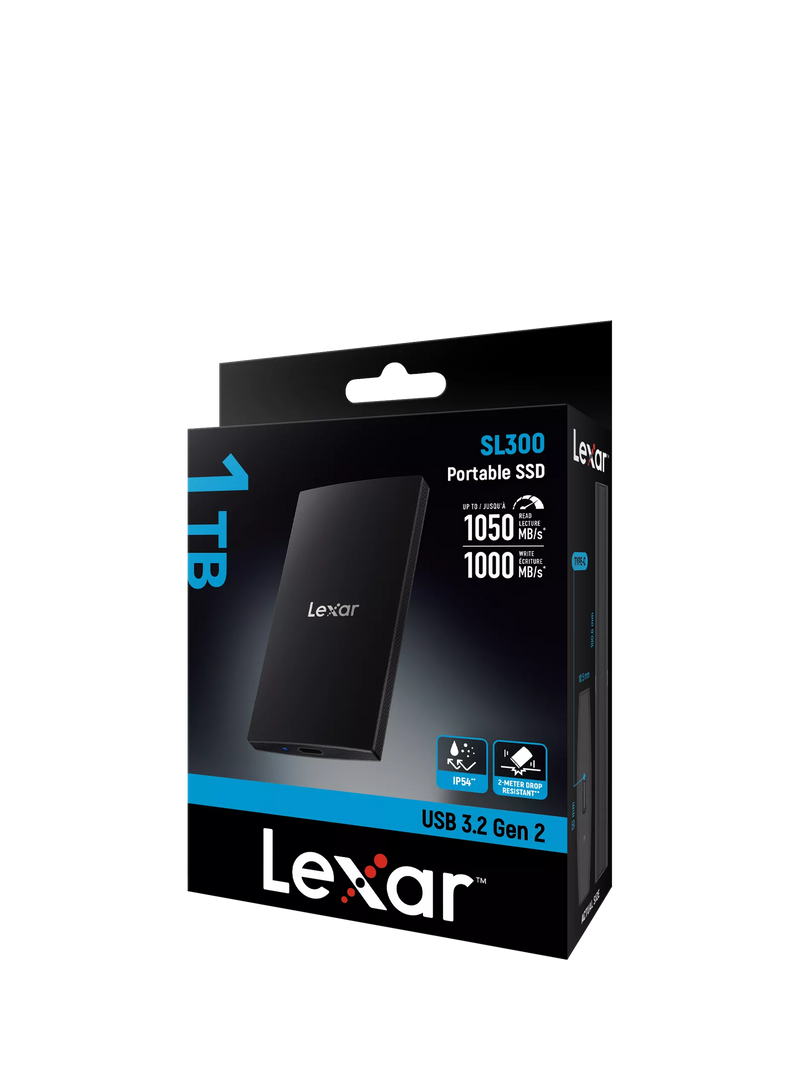 Lexar SL300 1TB portable SSD black - British product