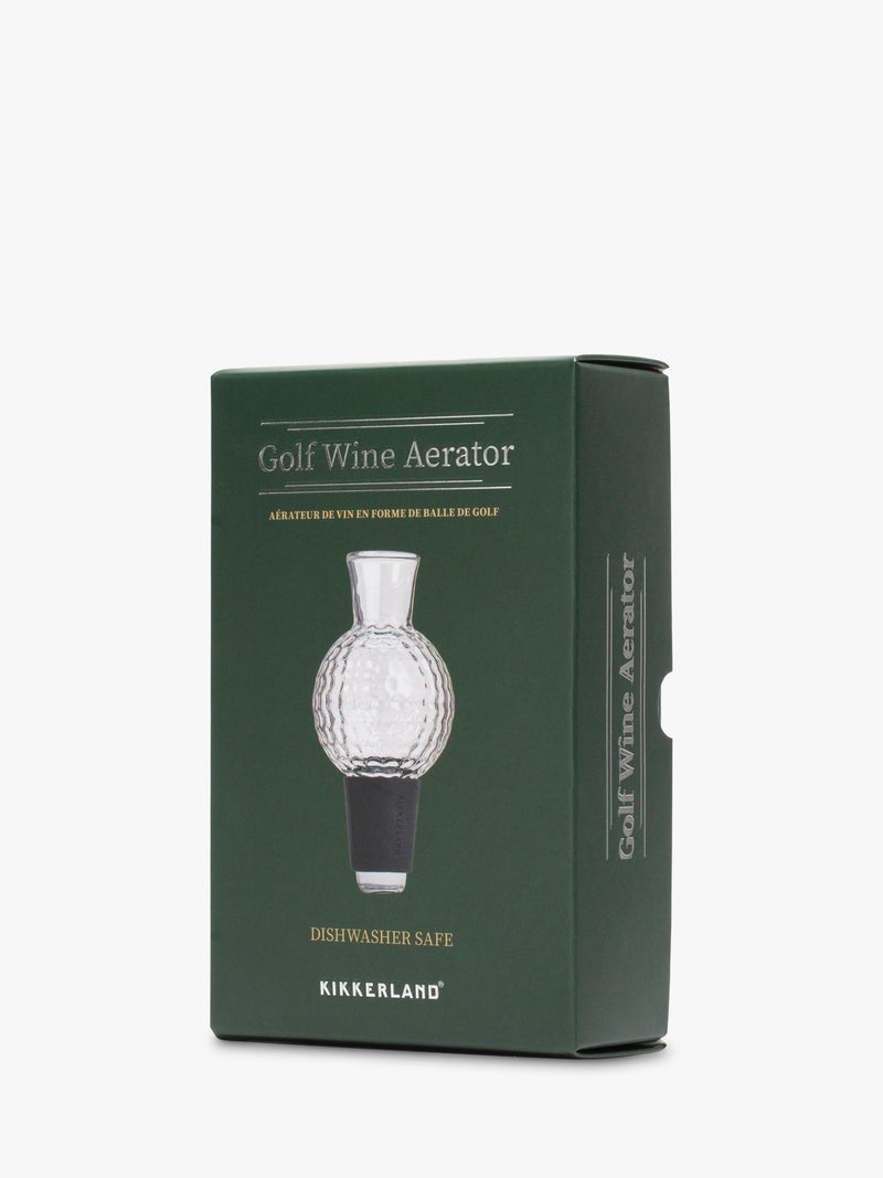 Kikkerland golf wine aerator glass ball with stopper - British product