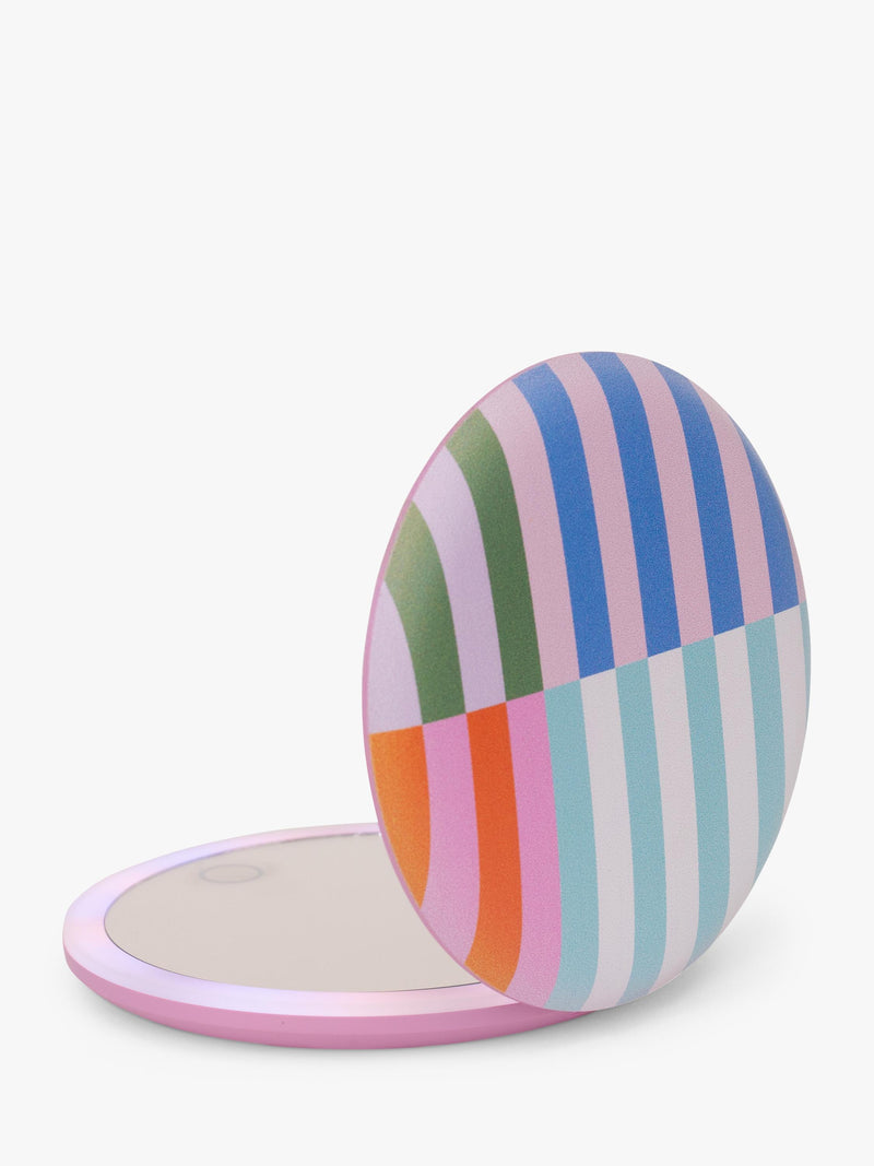 Kikkerland LED pocket mirror with adjustable lighting, imported from the UK