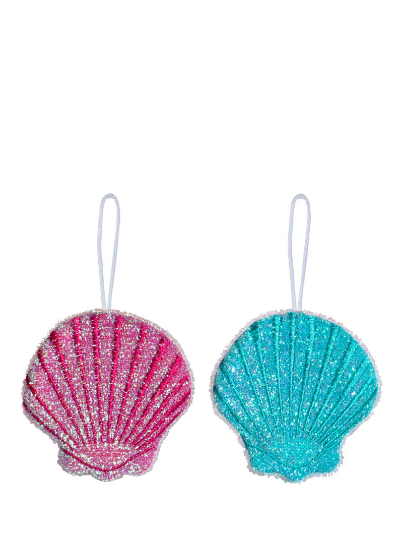 Kikkerland seashell scrub sponge pack of 2 - British product