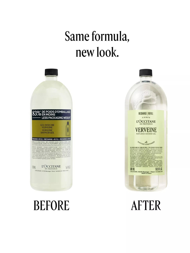 L'Occitane Verbena shower gel refill 500ml, imported from the UK