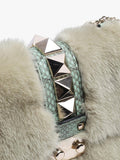 Valentino faux fur rockstud crossbody bag (British brand)