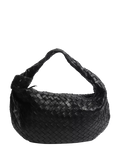 Bottega Veneta black classic Intrecciato lambskin grab bag (British brand)