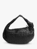 Bottega Veneta black classic Intrecciato lambskin grab bag (British brand)