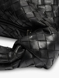 Bottega Veneta black classic Intrecciato lambskin grab bag (British brand)