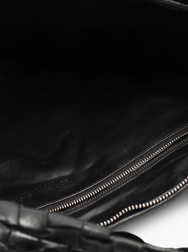 Bottega Veneta black classic Intrecciato lambskin grab bag (British brand)
