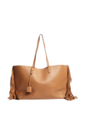 Pre-loved Saint Laurent brown fringed leather tote bag - British product