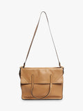 Fendi Flip tote bag in tan leather with gold hardware - British product