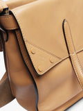Fendi Flip tote bag in tan leather with gold hardware - British product