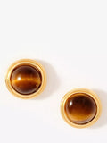 Mint Velvet gold resin stud earrings 1cm - British product