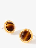 Mint Velvet gold resin stud earrings 1cm - British product