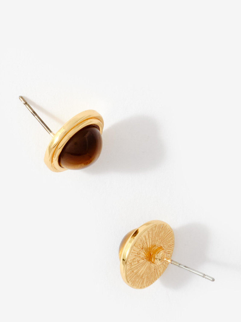 Mint Velvet gold resin stud earrings 1cm - British product
