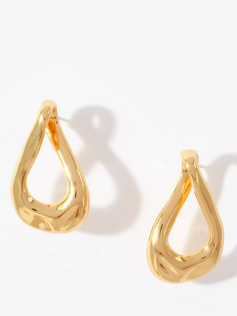 Mint Velvet gold wave earrings, UK version
