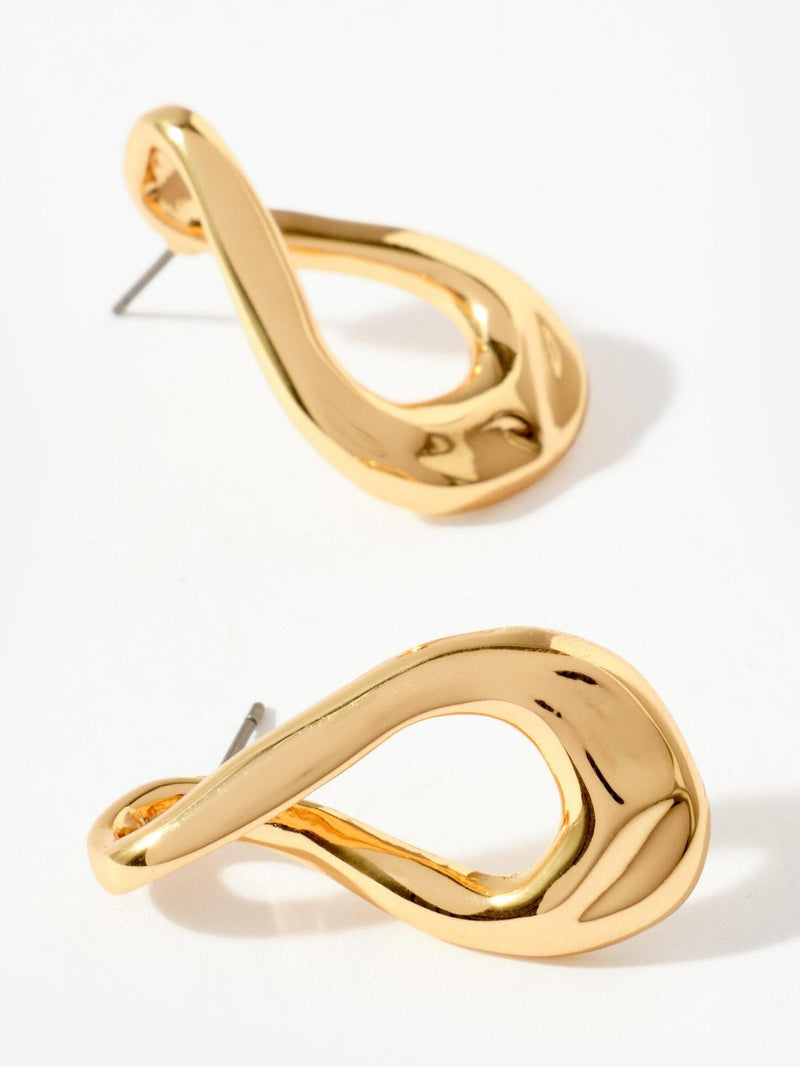 Mint Velvet gold wave earrings, UK version