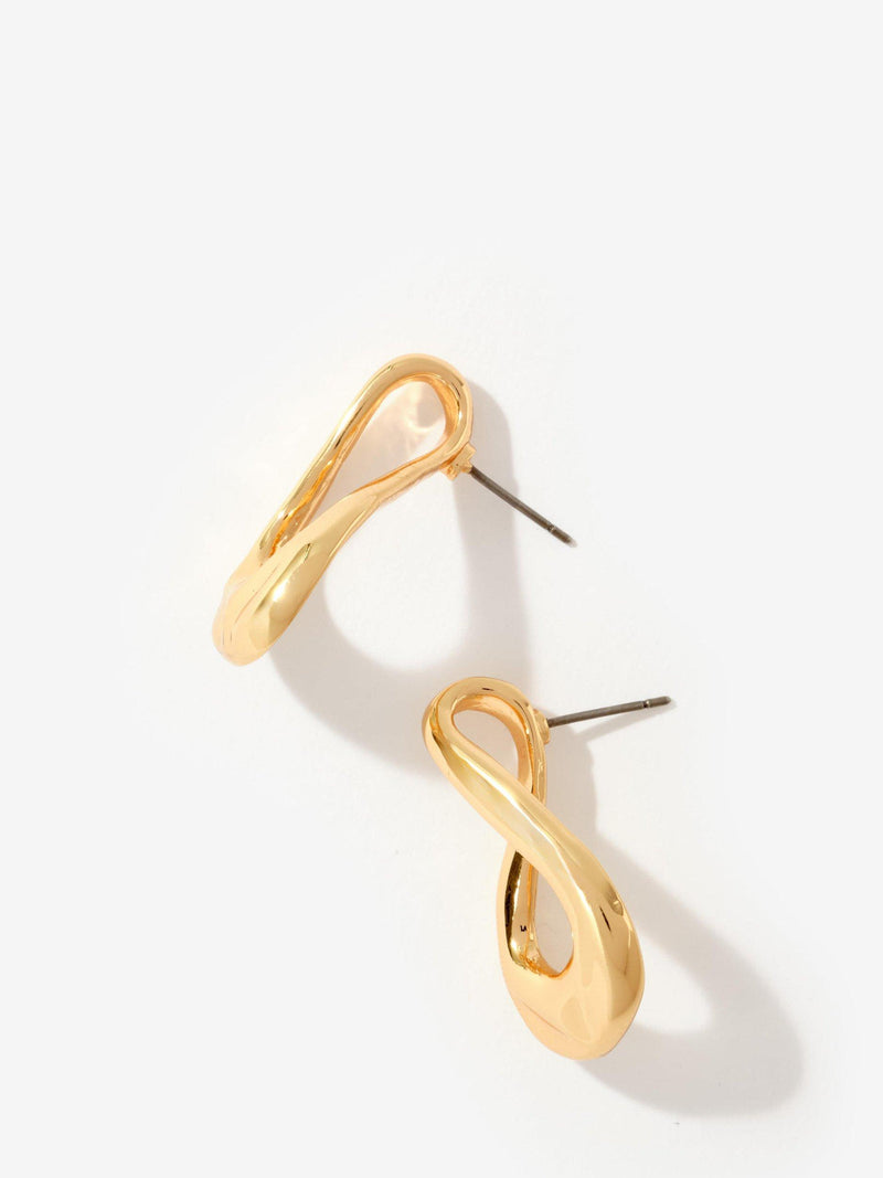 Mint Velvet gold wave earrings, UK version
