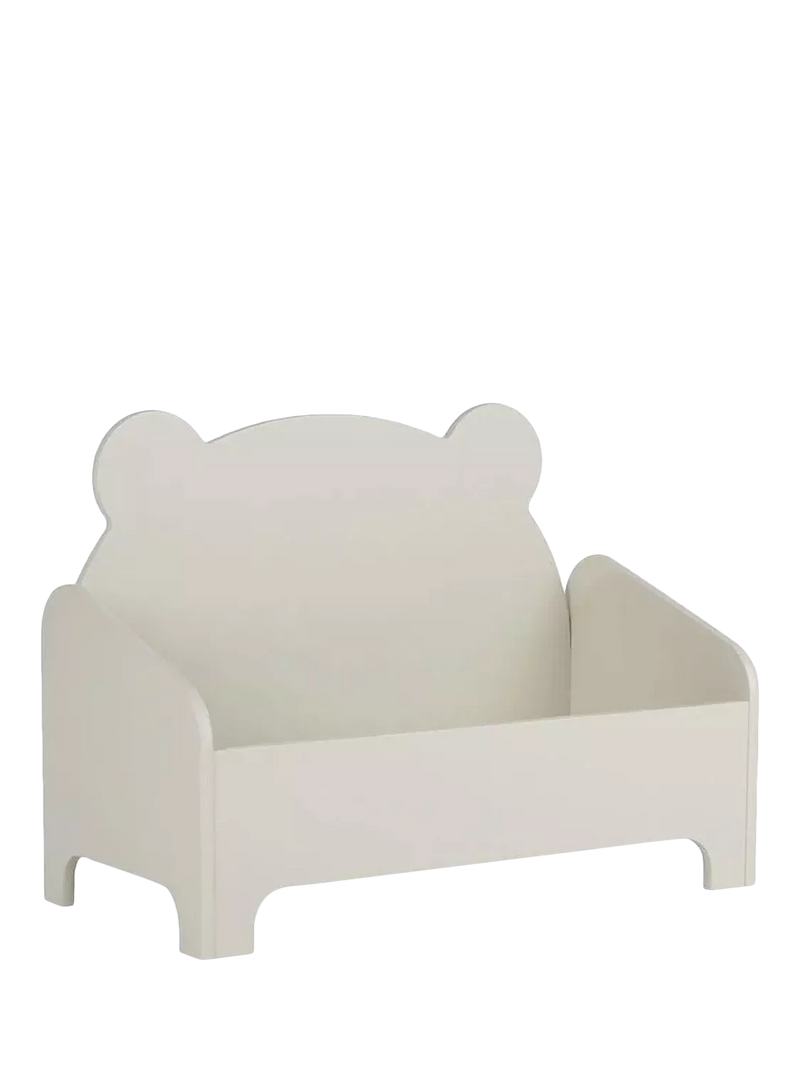 CuddleCo bear book storage in white, imported from the UK