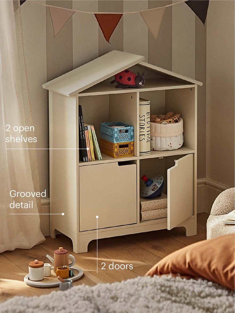 CuddleCo Play House bookcase white, imported from the UK