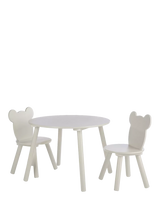John Lewis CuddleCo Play House Bear Table & Chairs, White- Buy online at McGrocer