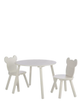 CuddleCo white kids table and chairs set, imported from the UK