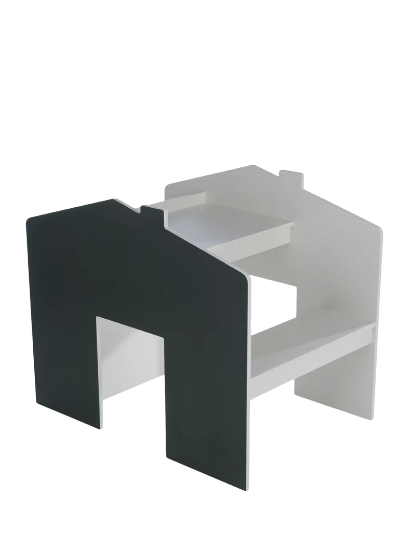 CuddleCo white playhouse desk with bench for kids (British brand)