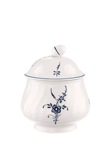 John Lewis Villeroy & Boch Old Luxembourg Porcelain Sugar Pot & Lid, Blue White- Buy online at McGrocer