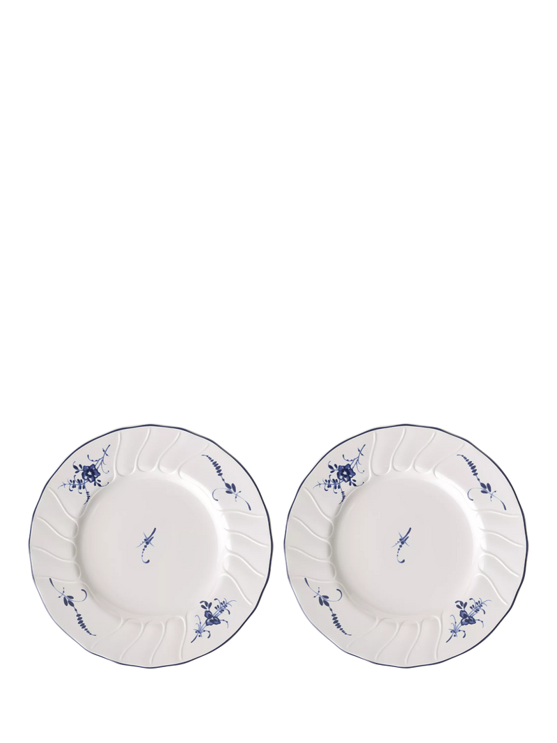 Villeroy & Boch blue white bread plates 18cm, imported from the UK