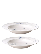 John Lewis Villeroy & Boch Old Luxembourg Porcelain Pasta Bowl Set of 2 White/Blue 25cm- Buy online at McGrocer