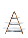 Villeroy & Boch three-tier wooden etagere serving stand, UK version