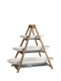 Villeroy & Boch three-tier wooden etagere serving stand, UK version
