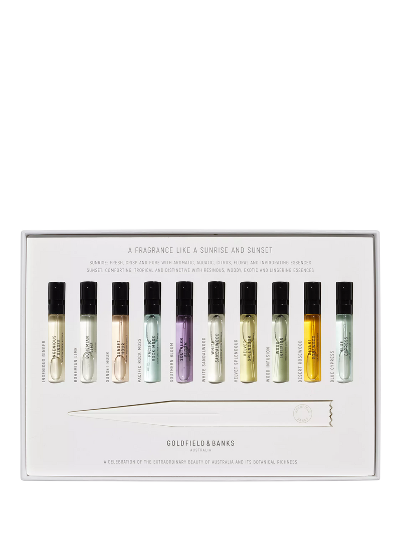 Goldfield & Banks fragrance discovery set 10 x 2ml, UK version