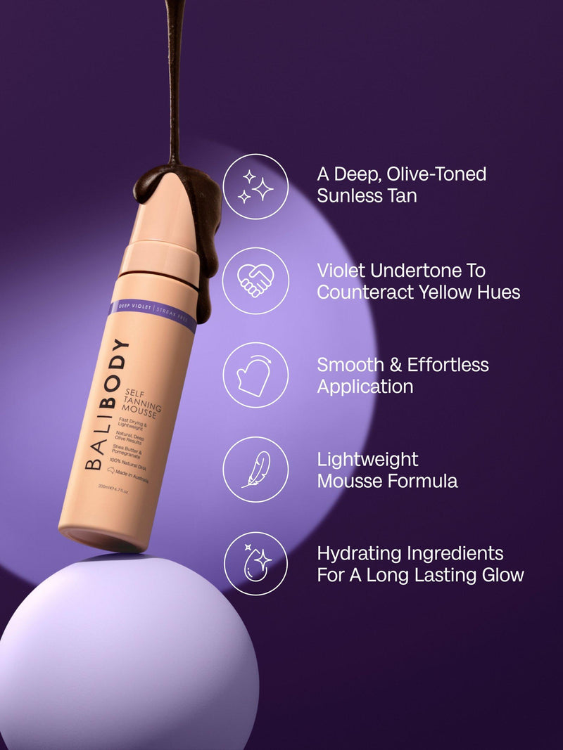 Bali Body self tanning mousse deep violet 200ml - British product