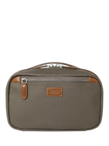 John Lewis OSPREY LONDON Waxed Canvas Frontline Travel Pouch, Khaki/Chestnut- Buy online at McGrocer