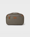 OSPREY LONDON waxed canvas travel pouch khaki chestnut, UK version