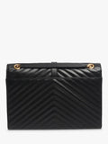 Saint Laurent pre-loved leather envelope bag with gold hardware (British brand)