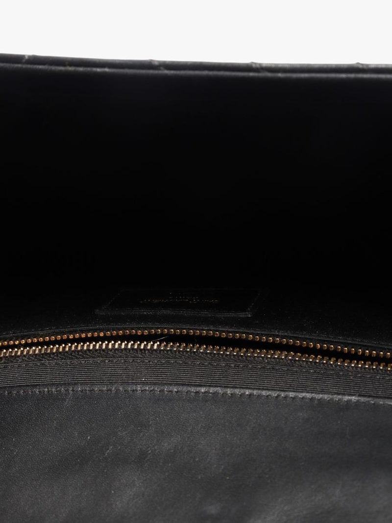 Saint Laurent pre-loved leather envelope bag with gold hardware (British brand)