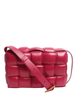 John Lewis Bottega Veneta Padded Cassette Leather Shoulder Bag, Cinnabar Purple- Buy online at McGrocer