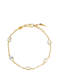 Missoma moonstone charm bracelet gold plated, imported from the UK