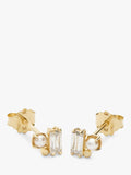 Missoma diamond pearl stud earrings 14ct yellow gold, UK version