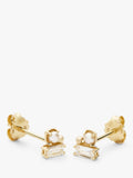 Missoma diamond pearl stud earrings 14ct yellow gold, UK version