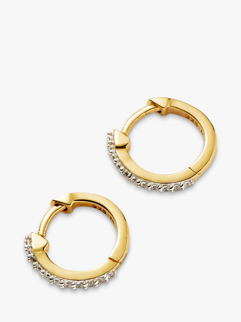 Missoma pavé crystal mini hoop earrings (British brand)