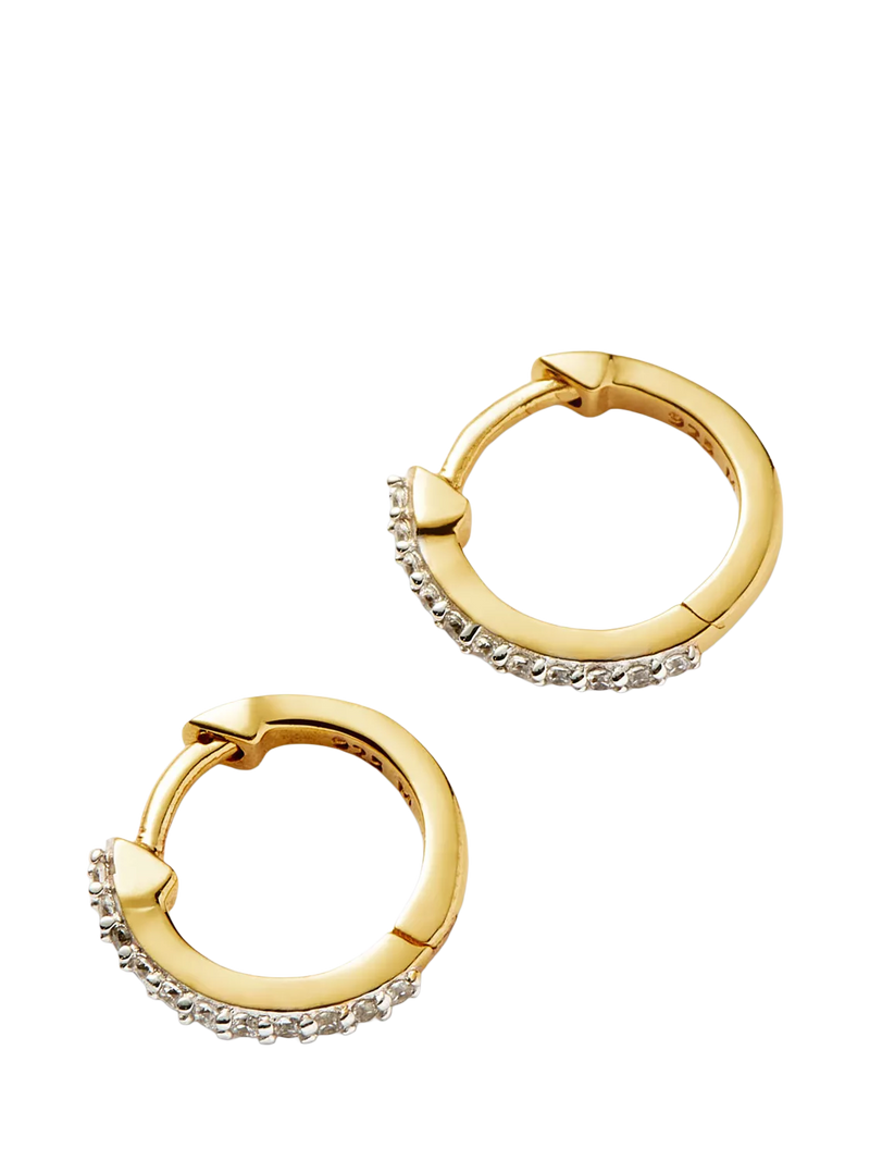 Missoma pavé crystal mini hoop earrings (British brand)