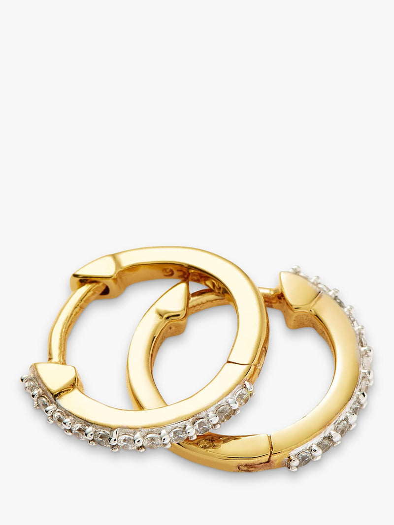 Missoma pavé crystal mini hoop earrings (British brand)