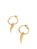 Missoma gold hoop earrings with claw charms - British product