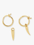 Missoma gold hoop earrings with claw charms - British product