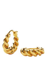 John Lewis Missoma Textured Rope Hoop Earrings Gold- Buy online at McGrocer