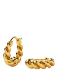 Missoma textured rope hoop earrings in gold (British brand)